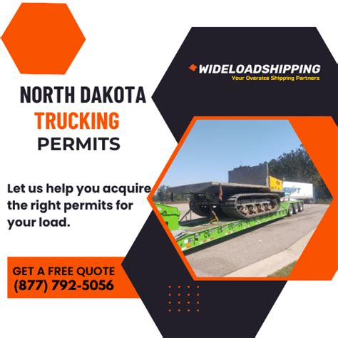 north dakota oversized load permit.